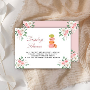 Carte D'accompagnement Bonjour Bebe French Cafe Floral Display Showback