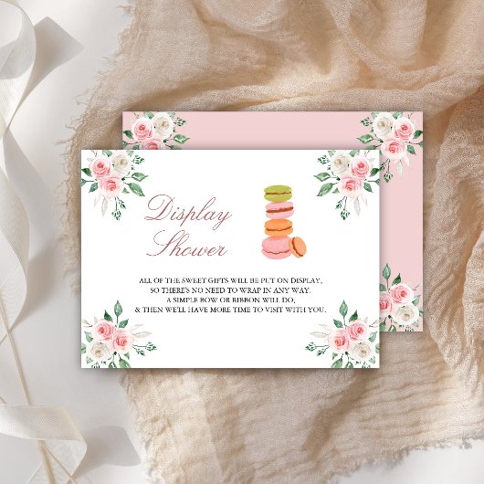 Carte D'accompagnement Bonjour Bebe French Cafe Floral Display Showback