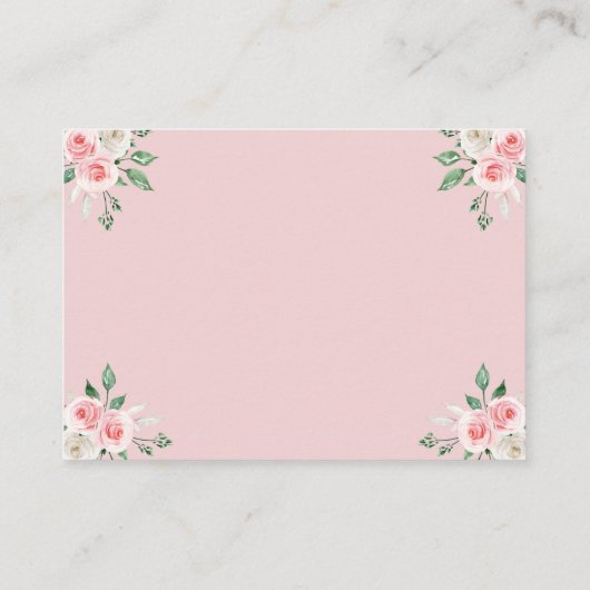 Carte D'accompagnement Bonjour Bebe French Cafe Floral Display Showback (Dos)