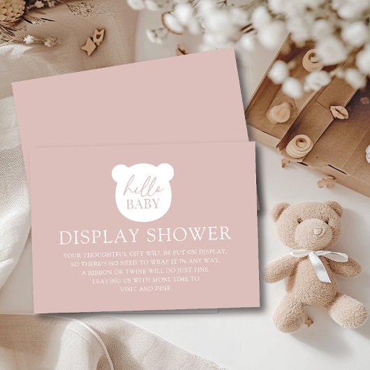 Carte D'accompagnement Bonjour Bébé Ours douche à affichage