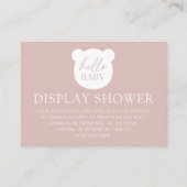 Carte D'accompagnement Bonjour Bébé Ours douche à affichage (Devant)