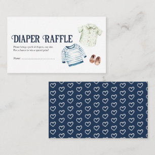 Carte D'accompagnement Bonjour garçon Baby shower de couches Raffle