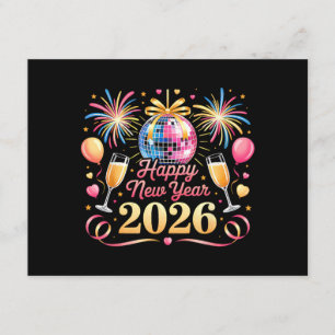Carte D'accompagnement Bonne année 2026 Nouvel An Eve Party compte à rebo