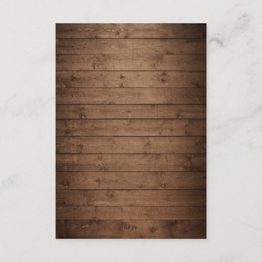 Carte D'accompagnement Bonne volonté | Dentelle en bois rustique Mason Ja (Dos)