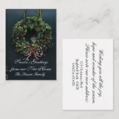 Carte D'accompagnement Bonnes Fêtes couronnes de notre nouvelle maison (Devant / Derrière)