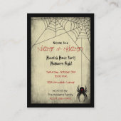 Carte D'accompagnement Boo Black Widow Spider & Texte Déplaisant pour Hal (Dos)