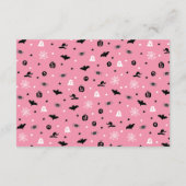 Carte D'accompagnement Boo rose Halloween Fantômes Livres pour Bébé Fille (Dos)