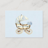 Carte D'accompagnement Book Request Antique Carriage Blue Gold (Dos)