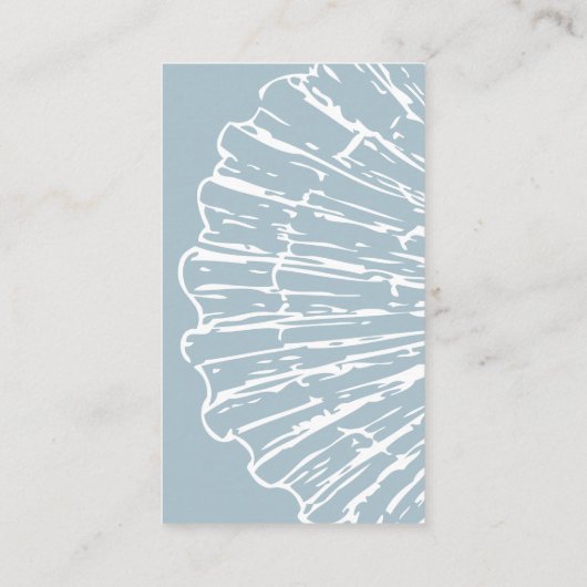 Carte D'accompagnement Books for Baby Blue Scallop Shell Boy Baby Shower (Dos)