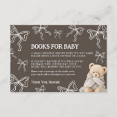 Carte D'accompagnement Books for Baby Card Bear (Devant)