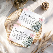 Carte D'accompagnement Books for Baby Card Pink Bow Snowflake Baby Shower