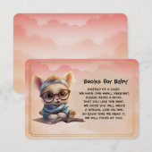 Carte D'accompagnement Books for Baby Cute Kitten Reading A Book (Devant / Derrière)