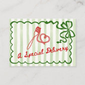 Carte D'accompagnement Books for Baby Green Bow Frame Enclosure Card (Dos)