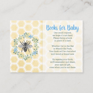 Carte D'accompagnement Books for baby-library card boy blue baby shower