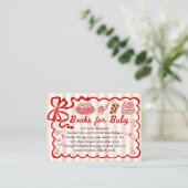 Carte D'accompagnement Books for Baby Red Bow Frame Enclosure Card (Debout devant)