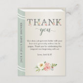 Carte D'accompagnement Books for Baby Sage Library Storybook Thank You (Devant)