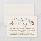 Carte D'accompagnement Books For Baby Shower Striped  (Devant / Derrière)