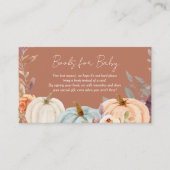 Carte D'accompagnement Books Request Fall Little Citrouille Baby shower (Devant)