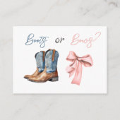 Carte D'accompagnement Boots ou Bows Blue Rose Genre Reveillez Demande de (Dos)