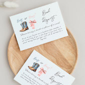 Carte D'accompagnement Boots ou Bows Blue Rose Genre Reveillez Demande de