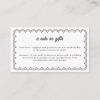 Bordure festonnée minimaliste sur carte-cadeau