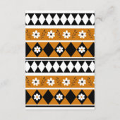 Carte D'accompagnement Bordure Fleur Diamant Boho Motif Floral (Dos)