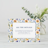 Carte D'accompagnement Bordure Florale Orange Joyeuse (Debout devant)