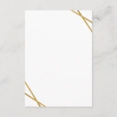 Carte D'accompagnement Bordure géométrique dorée Info Hôtel Moderne (Dos)