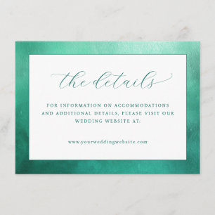Carte D'accompagnement Bordure Minimaliste Turquoise Élégante