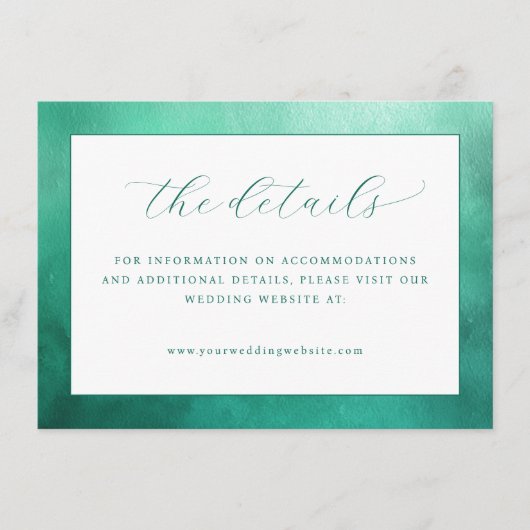 Carte D'accompagnement Bordure Minimaliste Turquoise Élégante (Devant)