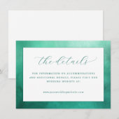 Carte D'accompagnement Bordure Minimaliste Turquoise Élégante (Devant / Derrière)