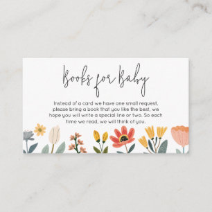 Carte D'accompagnement Botanical Bright Fleur sauvage Livres pour bébé