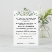 Carte D'accompagnement Botanical Garden Romance Details  (Debout devant)