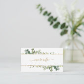 Carte D'accompagnement Botanical Gold Green Mariage Plus d'infos (Debout devant)