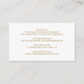 Carte D'accompagnement Botanical Gold Green Mariage Plus d'infos (Dos)