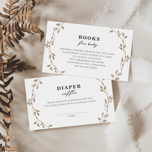 Carte D'accompagnement Botanical Leaves Book Request Enclosure Card