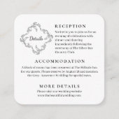 Carte D'accompagnement Botanical Minimalist Wedding Enclosure Card (Devant)