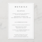 Carte D'accompagnement Botanique Crest Monogramme Détails du Mariage (Devant)