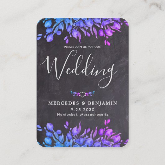 Carte D'accompagnement Botanique Eucalyptus QR Code Mariage rustique Invi (Devant)