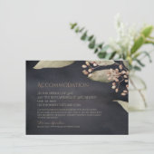 Carte D'accompagnement Botanique foncé verdure hébergement rustique (Debout devant)