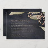 Carte D'accompagnement Botanique foncé verdure hébergement rustique (Devant / Derrière)