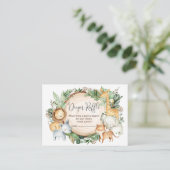 Carte D'accompagnement Botanique Jungle Animaux Baby Boy Déchets Raffle (Debout devant)