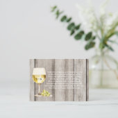 Carte D'accompagnement Botte de vin rustique affiche étiquette de douche  (Debout devant)