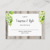 Carte D'accompagnement Botte de vin rustique affiche étiquette de douche  (Dos)