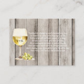 Carte D'accompagnement Botte de vin rustique affiche étiquette de douche  (Devant)