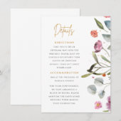 Carte D'accompagnement Bottes de Wellington détails floraux (Devant / Derrière)