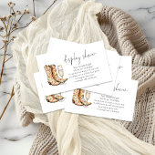 Carte D'accompagnement Bottes et bulle d'affichage nuptiale douche