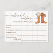 Carte D'accompagnement Bottes rustiques de campagne et chapeau Conseils & (Devant)