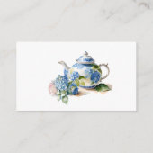 Carte D'accompagnement Bouche Raffle Blue Hydrangea Tea Party (Dos)