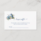 Carte D'accompagnement Bouche Raffle Blue Hydrangea Tea Party (Devant)